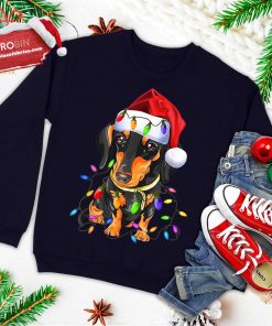 dachshund christmas loves led gifts cute dog lovers ugly christmas sweatshirt 4 fspCK