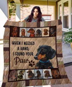 Dachshund Paw Quilt Blanket
