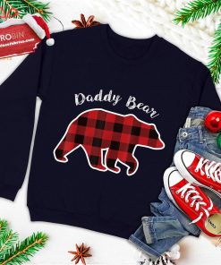 daddy bear men red plaid christmas pajama family dad gift ugly christmas sweatshirt 3 7gq79