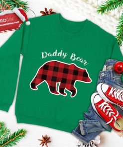 daddy bear men red plaid christmas pajama family dad gift ugly christmas sweatshirt 4 H2IAy