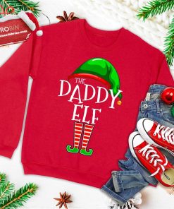 Daddy Elf Family Matching Group Christmas Gift Dad Men Funny Ugly Christmas Sweatshirt