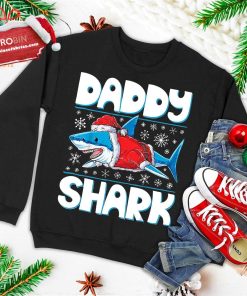 daddy shark santa christmas family matching pajamas ugly christmas sweatshirt 4 t70hj