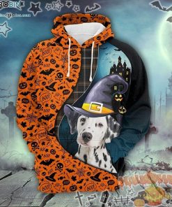 Dalmatian Pumpkin Halloween Pattern 3D All-Over Print Unisex Hoodie