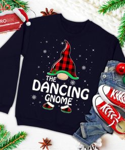 dancing gnome buffalo plaid matching family christmas pajama ugly christmas sweatshirt 3 s45HT