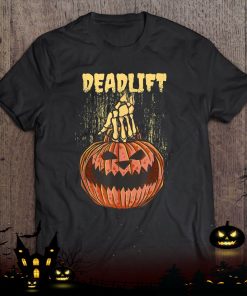 deadlift halloween gym apparel scarry skeleton hand pumpkin shirt 688 aI1Df