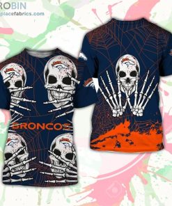 Denver Broncos T-Shirt Skull For Halloween Graphic – AOP Tshirt
