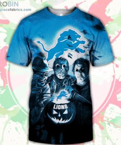 Detroit Lions T-Shirt Halloween Horror Night – AOP Tshirt