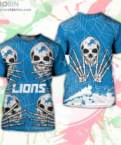 Detroit Lions T-Shirt Skull For Halloween Graphic – AOP Tshirt