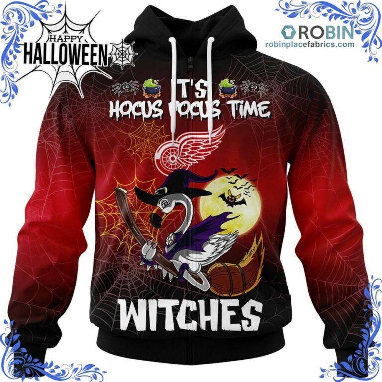 Detroit Red Wings Halloween Jersey Flamingo Witches Hocus Pocus All Over Print – AOP Shirt