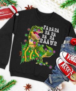Dinosaur Christmas Shirt Fa Ra Rawr Tree Rex Boys Xmas Gift Ugly Christmas Sweatshirt