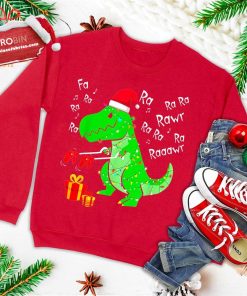 Dinosaur Fa Ra Ra Ra Rawr T-Rex Funny Christmas Xmas Ugly Christmas Sweatshirt