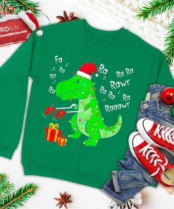 dinosaur fa ra ra ra rawr t rex funny christmas xmas ugly christmas sweatshirt 3 J3hiN