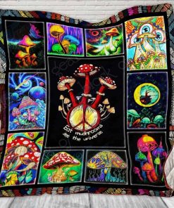 Eat Mushrooms See The Universe Premium Quilt Blanket