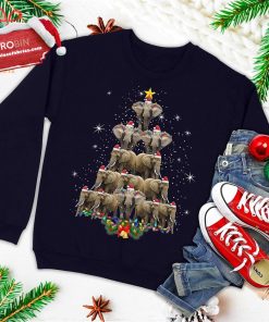 Elephant Christmas Tree Merry Xmas Elephant Gifts Ugly Christmas Sweatshirt