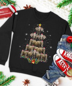 elephant christmas tree merry xmas elephant gifts ugly christmas sweatshirt 3 qqflr