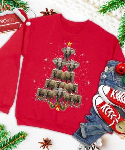 elephant christmas tree merry xmas elephant gifts ugly christmas sweatshirt 4 OR5Za