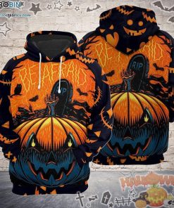 Evil Pumkin Be Afraid Halloween Orange 3D All-Over Print Unisex Hoodie