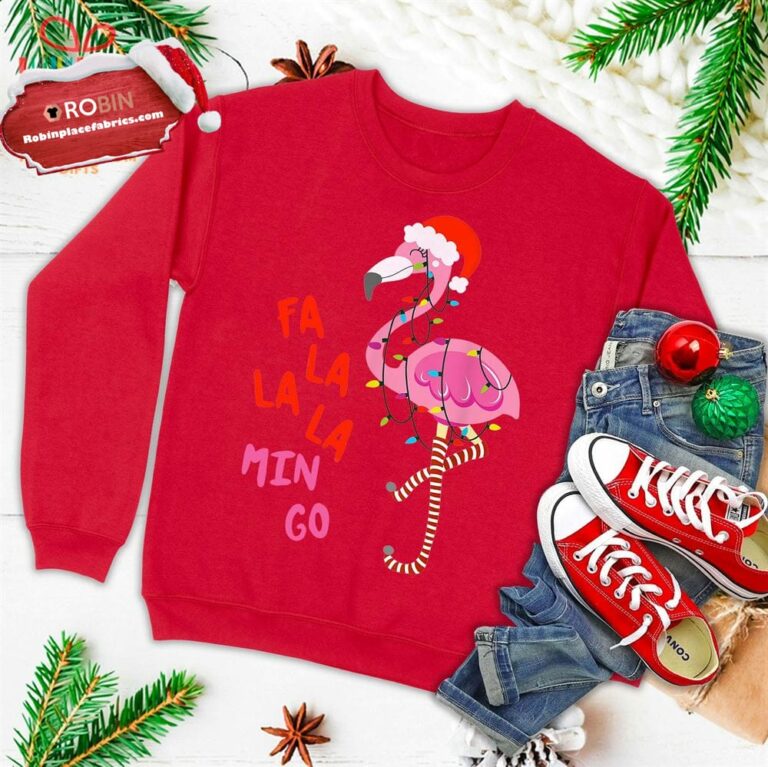 Fa La La La Mingo Flamingo For Christmas Xmas Gift Ugly Christmas Sweatshirt