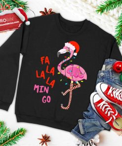 fa la la la mingo flamingo for christmas xmas gift ugly christmas sweatshirt 3 ymA65
