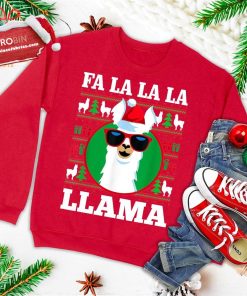 Fa La La Llama Funny Ugly Christmas Cute Ugly Christmas Sweatshirt