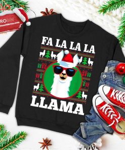 fa la la llama funny ugly christmas cute ugly christmas sweatshirt 3 QQi1r