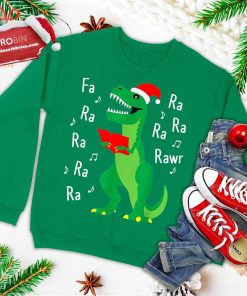 fa ra rawr t rex santa christmas carol funny fa la la ugly christmas sweatshirt 4 sWTPo