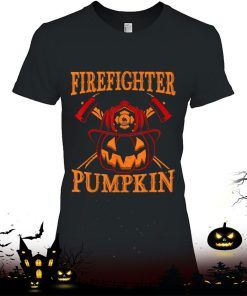 Firefighter Pumpkin & Firefighter Halloween Costume Shirt