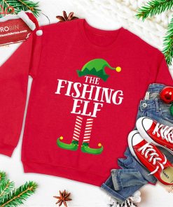 fishing elf matching family group christmas party pajama ugly christmas sweatshirt 1 iUsPs