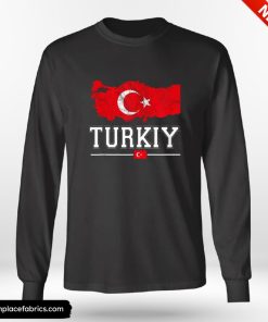 Flag Souvenir And Turkish Map Distressed Turkiye Shirt