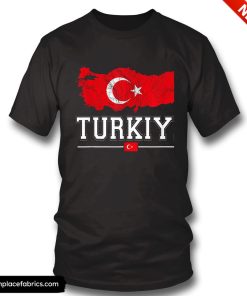 flag souvenir and turkish map distressed turkiye t shirt y1zm3k