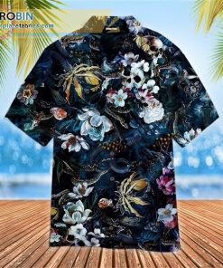 Floral Skull Aloha Casual Short Sleeve Hawaiian Shirts