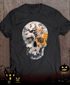 flowery skull still life halloween shirt 1299 fQz0k