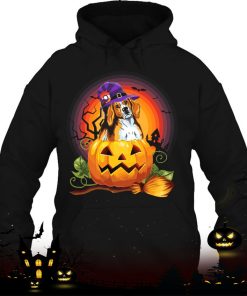 foxhound witch pumpkin halloween dog lover costume shirt 698 h2DNx