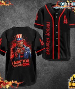Freddy Krueger I Want You For Your Soul Baseball Jersey