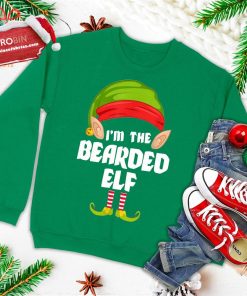 funny bearded elf matching family group pj christmas ugly christmas sweatshirt 1 0VlwL