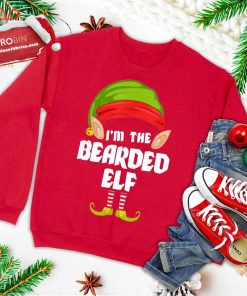 funny bearded elf matching family group pj christmas ugly christmas sweatshirt 2 8lH75