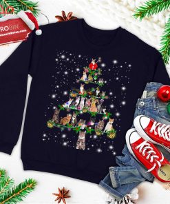 funny cats christmas tree tee ornament decor gift ugly christmas sweatshirt 1 ISI2Z