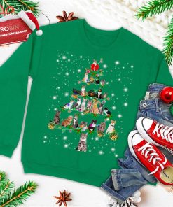 funny cats christmas tree tee ornament decor gift ugly christmas sweatshirt 2 Epb3g