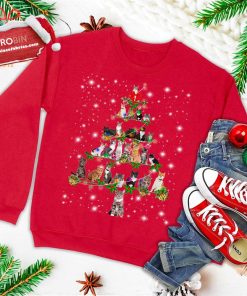 funny cats christmas tree tee ornament decor gift ugly christmas sweatshirt 4 0Pzq8