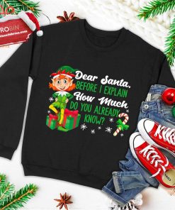 funny christmas dear santa how much do you know ugly christmas sweatshirt 1 7svzR
