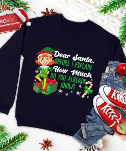 funny christmas dear santa how much do you know ugly christmas sweatshirt 2 khxgR