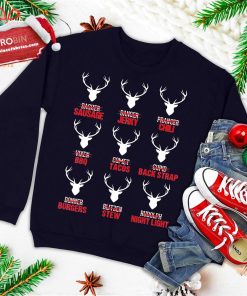 funny christmas reindeer hunter deer meat hunting gifts ugly christmas sweatshirt 1 11g24