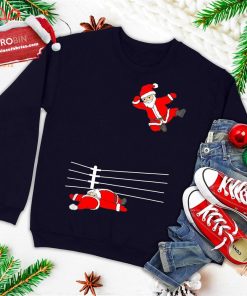 funny christmas santa wrestling xmas ugly christmas sweatshirt 2 9dVFl