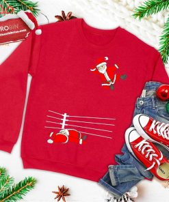 funny christmas santa wrestling xmas ugly christmas sweatshirt 3 UNcmk