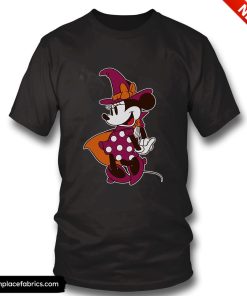funny halloween disney minnie mouse in witch costume halloween t shirt vcbgoa