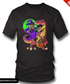 funny halloween moonlight t rex witch costume halloween kids dinosaur witch t shirt tqeccu