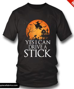 funny halloween yes i can drive a stick party witch costume halloween t shirt tdjgiv