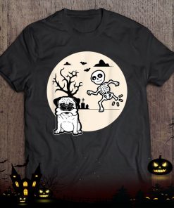 funny skeleton bone dog lovers shirt halloween pug dog shirt 856 jjEEW