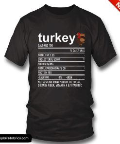 funny thanksgiving food apparel turkey nutrition fact t shirt cr8njh