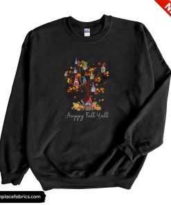 funny thanksgiving happy fall yall gnomes pumpkin autumn tree thanksgiving sweatshirt fhu3iw